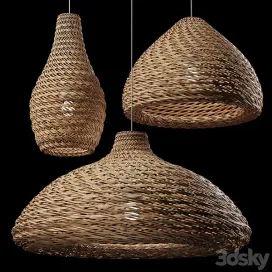 Rattan pendant light